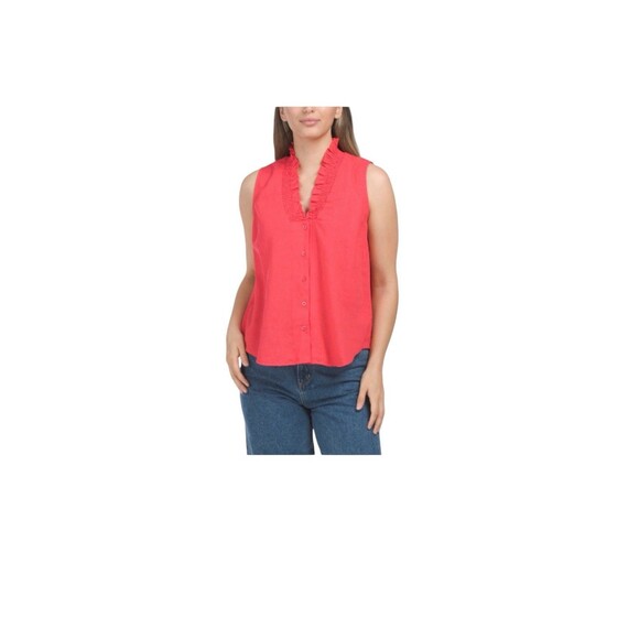 Ellen Tracy Sleeveless Top Size M NWT Geranium Color - Picture 9 of 9